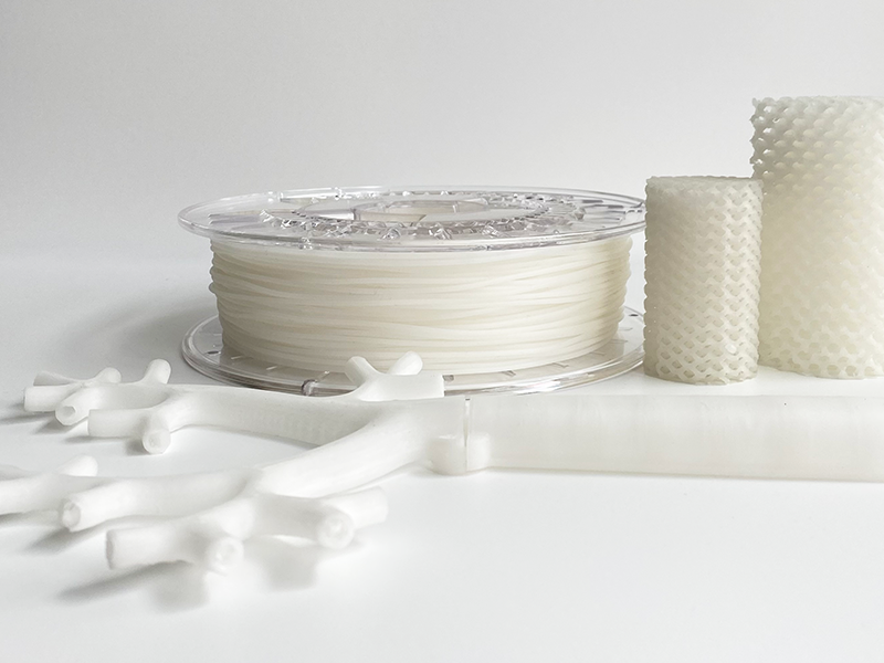 Parts printed with the TPE Medical filament